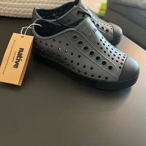 Native Black Jefferson Metallic Slip-Ons